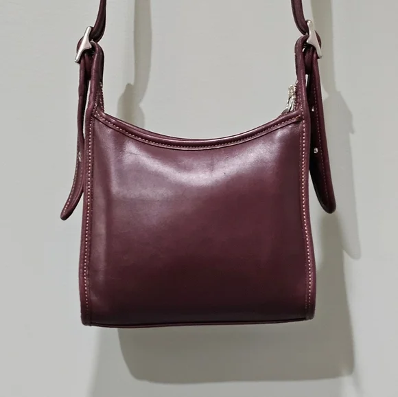 Sold!! Vintage Coach Legacy Small Zip Crossbody Shoulder Bag 9997 (Currant) - Picture 10 of 14